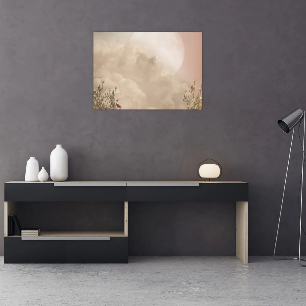 Kép - Rózsaszín telihold (70x50 cm)