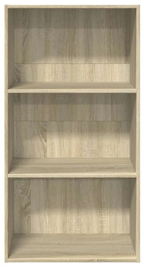 sonoma tölgy színű szerelt fa könyvespolc 60 x 30 x 114 cm