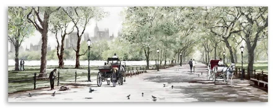 Canvas Watercolor Central Park II fali kép, 60 x 150 cm - Styler