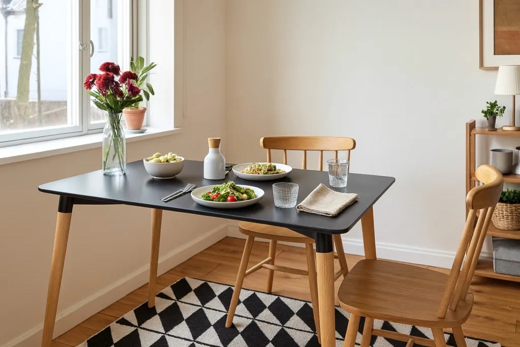 Téglalap alakú asztal 120 x 80 x 74 cm