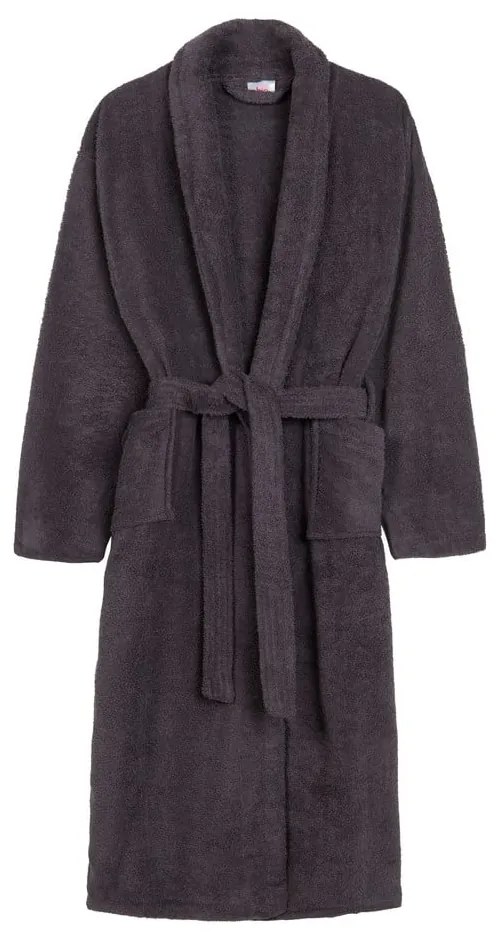 Antracitszürke pamut fürdőköpeny XL/XXL Terry – HIP