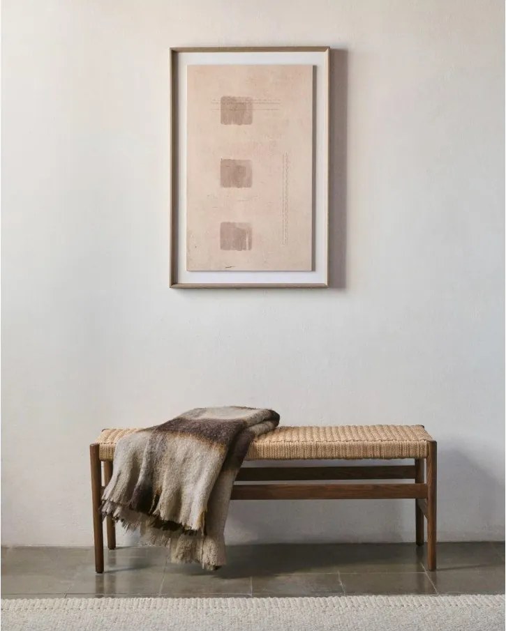 Barna-natúr színű pad Zaide – Kave Home