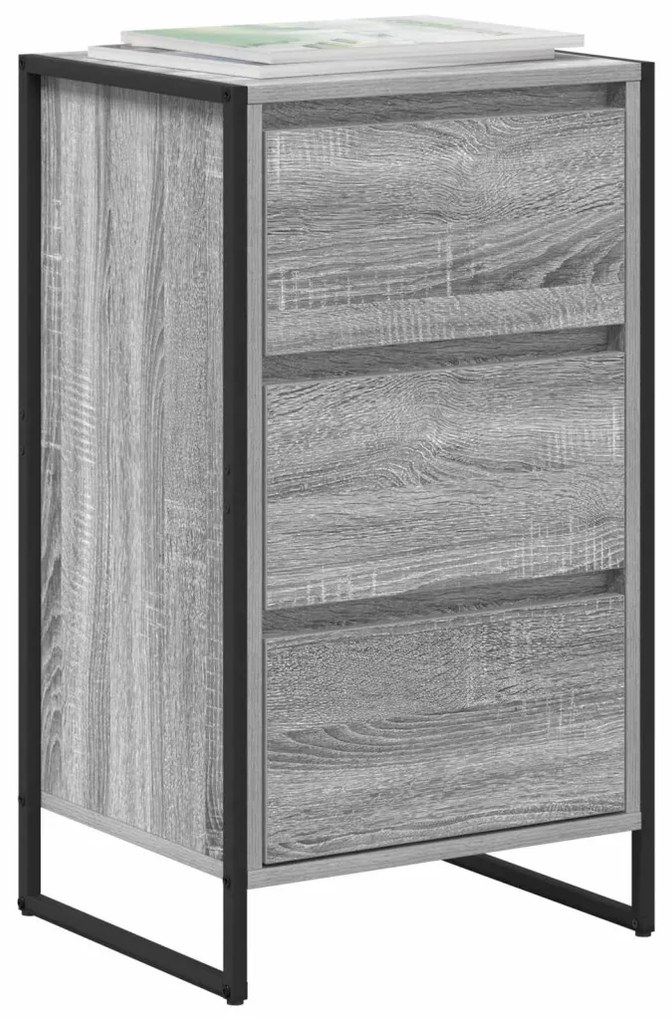 Széf fiókkal Szürke Sonoma 42 x 36 x 75.5 cm Faanyag