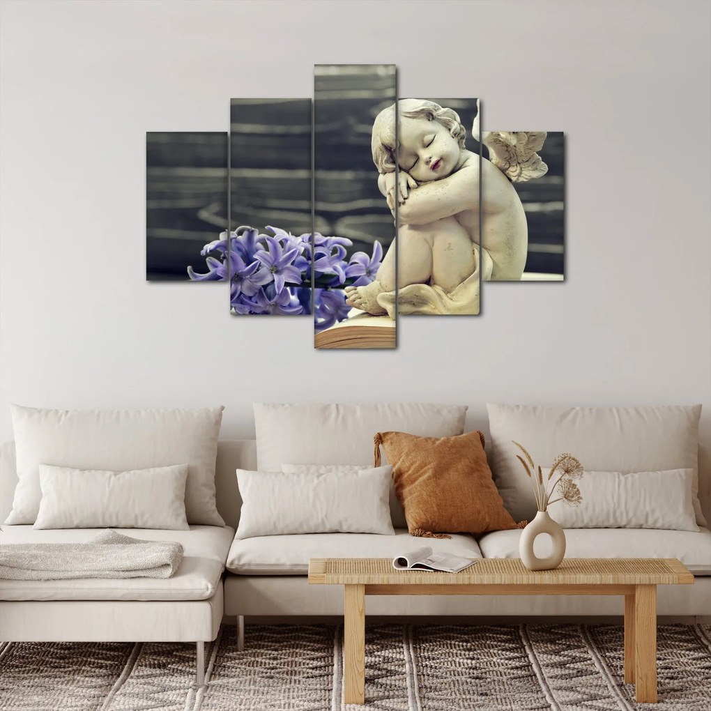 Egy angyal képe virággal (150x105 cm)