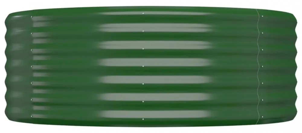 vidaXL zöld porszórt acél kerti magaságyás 175x100x36 cm