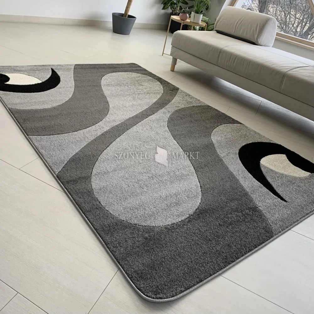 Comfort 6874 szürke modern szőnyeg 60 cm-es szett