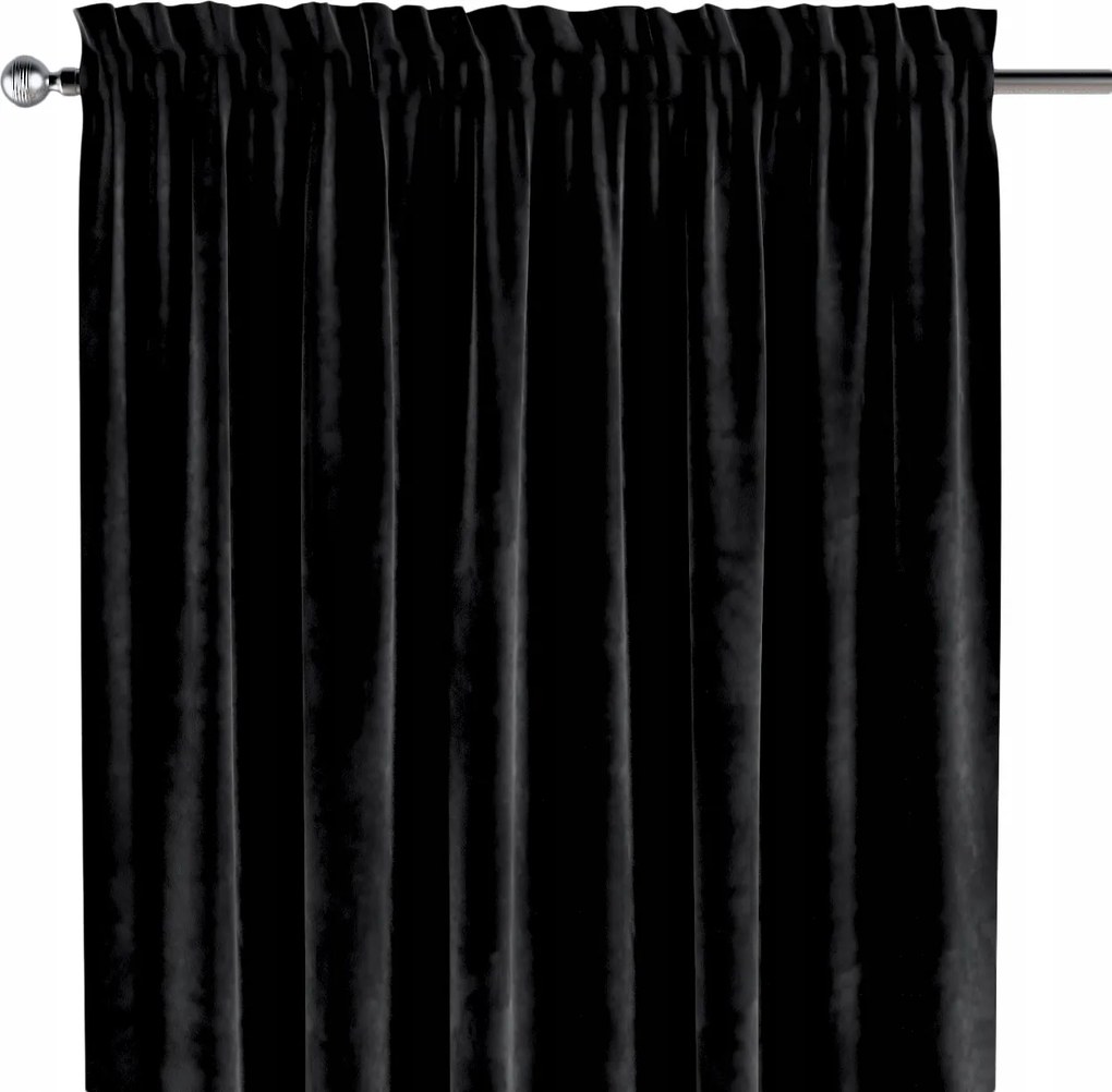 Dekoria Csatornafüggöny frufruval 1 db 130x260cm fekete