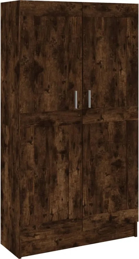 vidaXL füstös tölgy színű szerelt fa könyvszekrény 82,5x30,5x150 cm