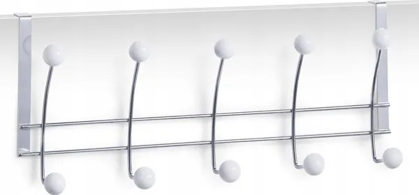 Fali akasztó fehér 10 akasztóval 48x8x18.5cm