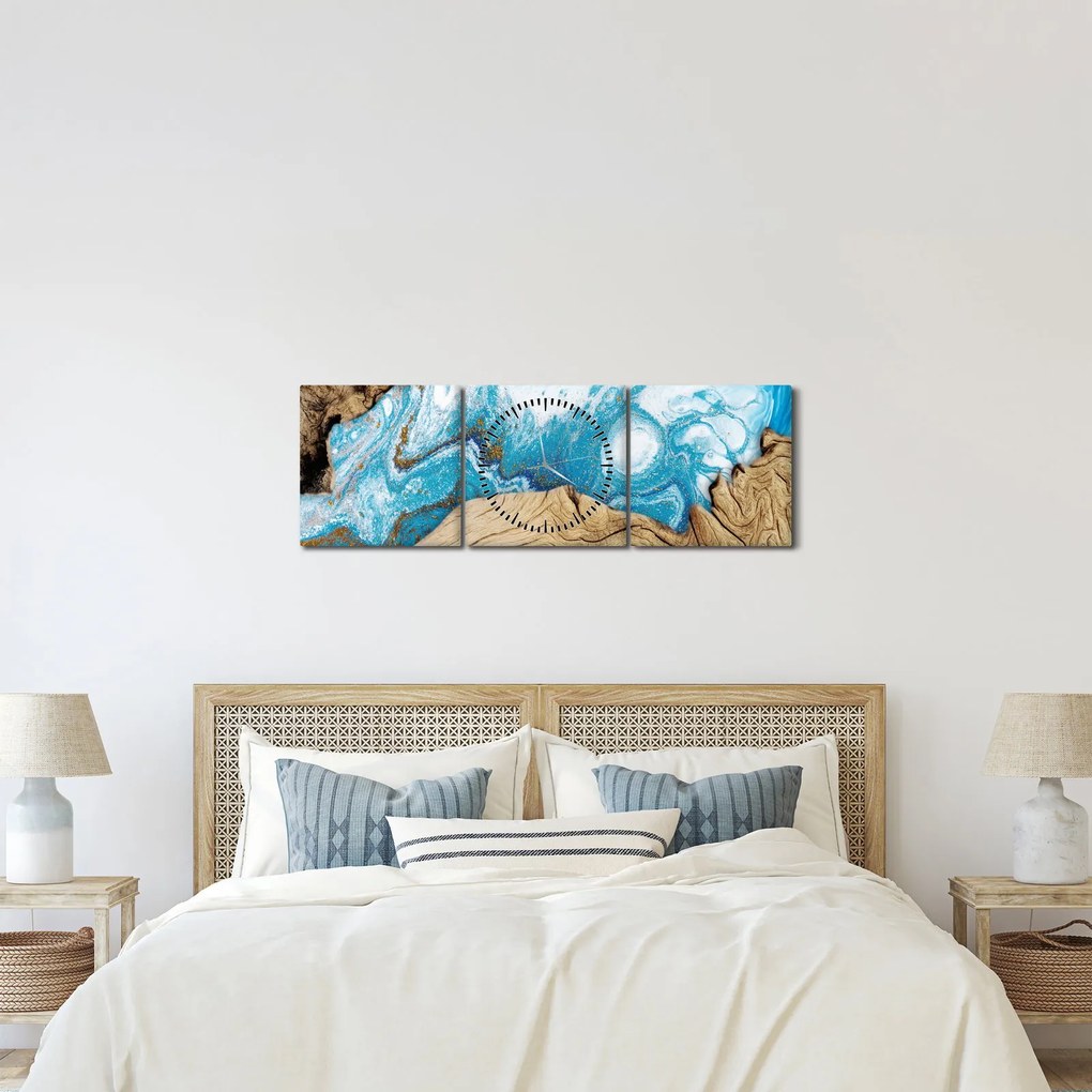 Kép - Fa (órával) (90x30 cm)