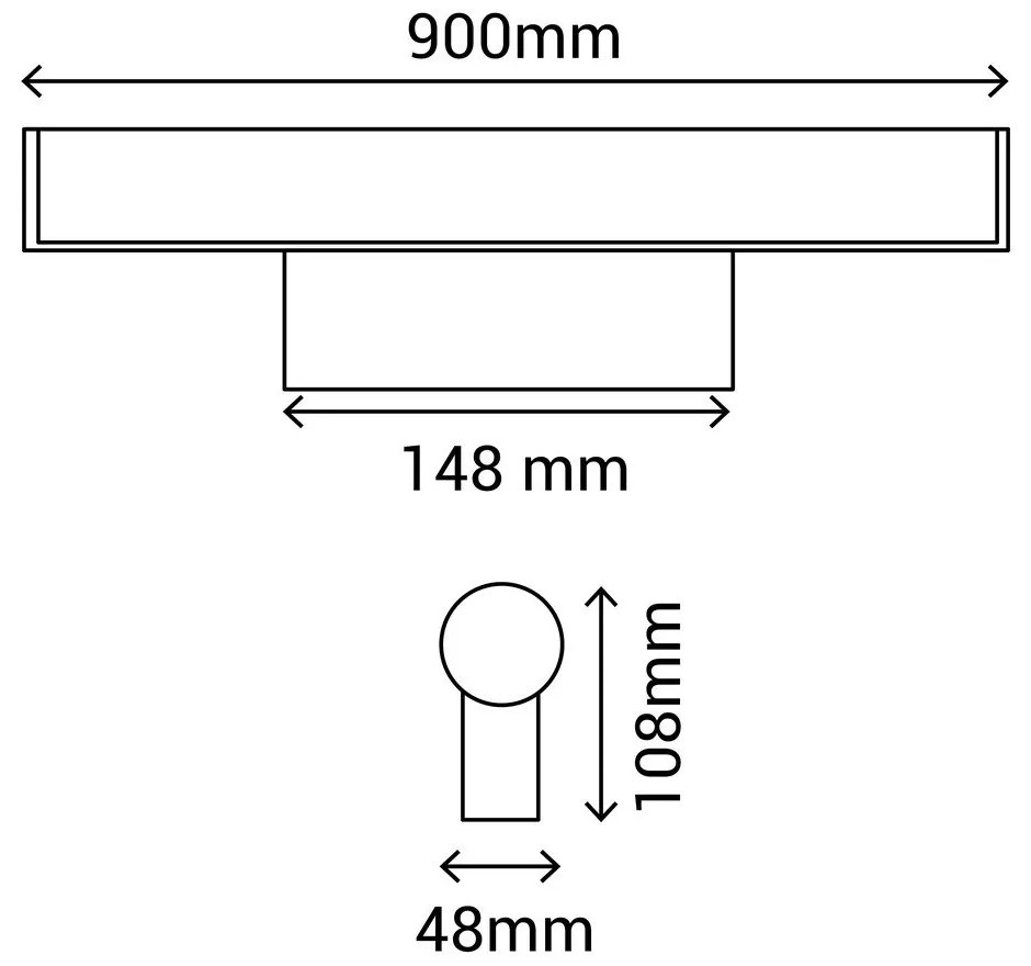 Caspio falilámpa, hosszúság 90 cm - SULION