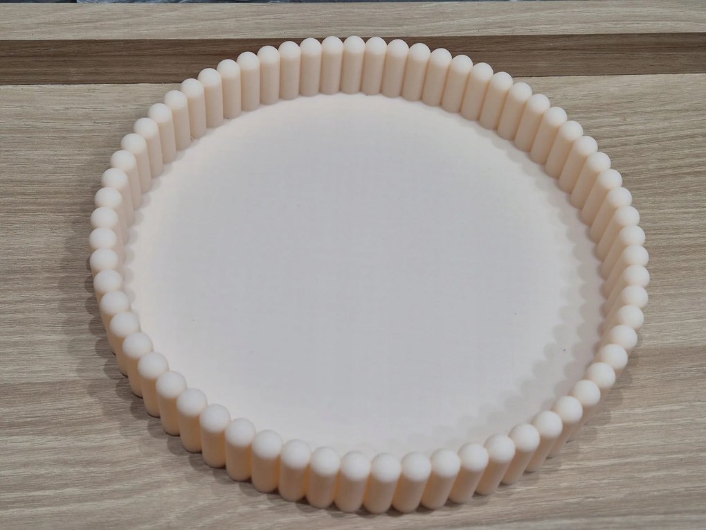 Dekorációs tálca bordázott kerek 21 cm 3D nyomtatás