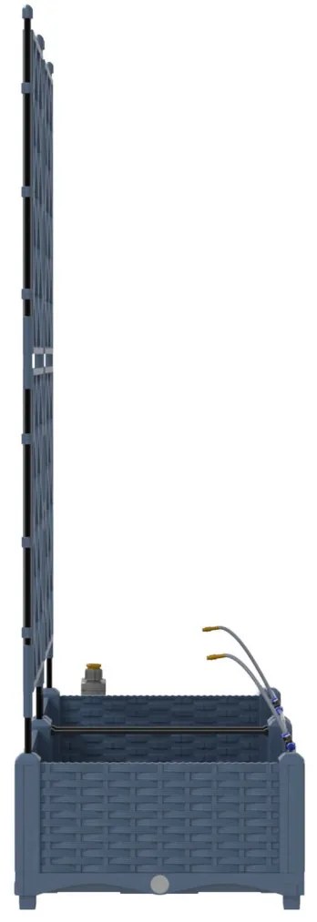 Kerti ültetők Szürke 80 x 40 x 126 cm Acél