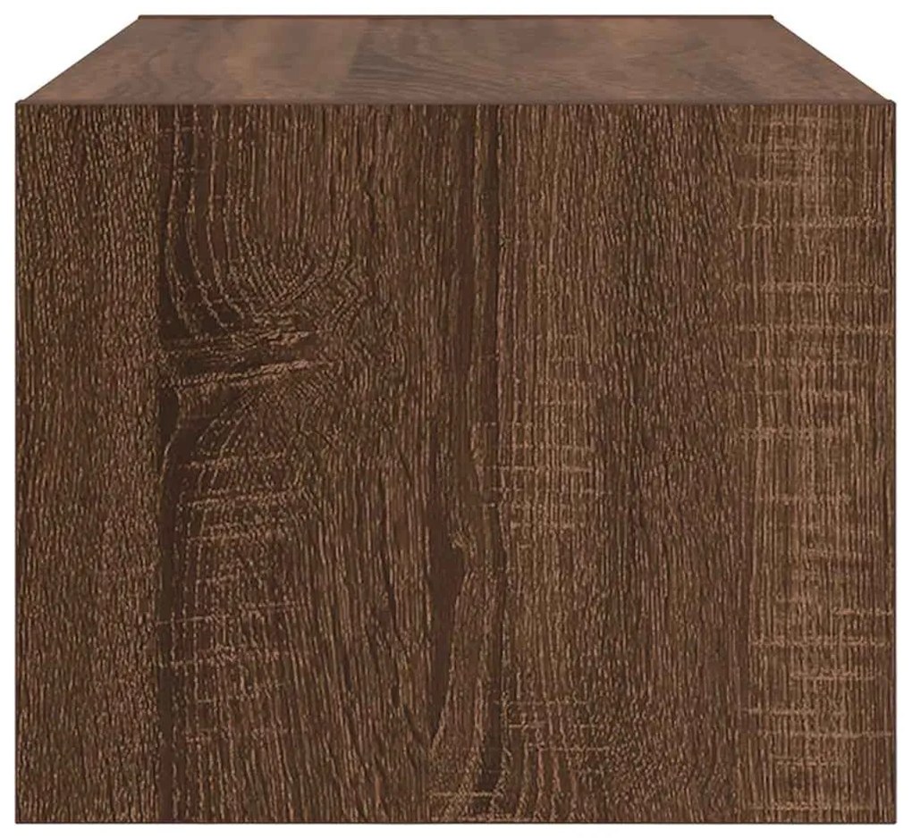 2 db barna tölgy színű szerelt fa TV-szekrény 60x31x25,5 cm
