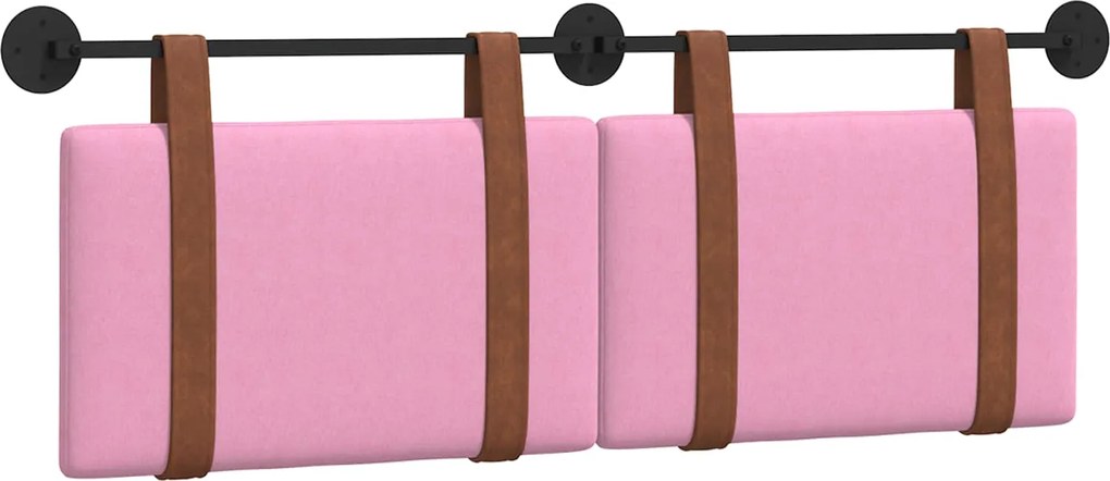 vidaXL Fali Fejtámla Falra szerelhető Rózsaszín 140 x 40 cm Faanyag