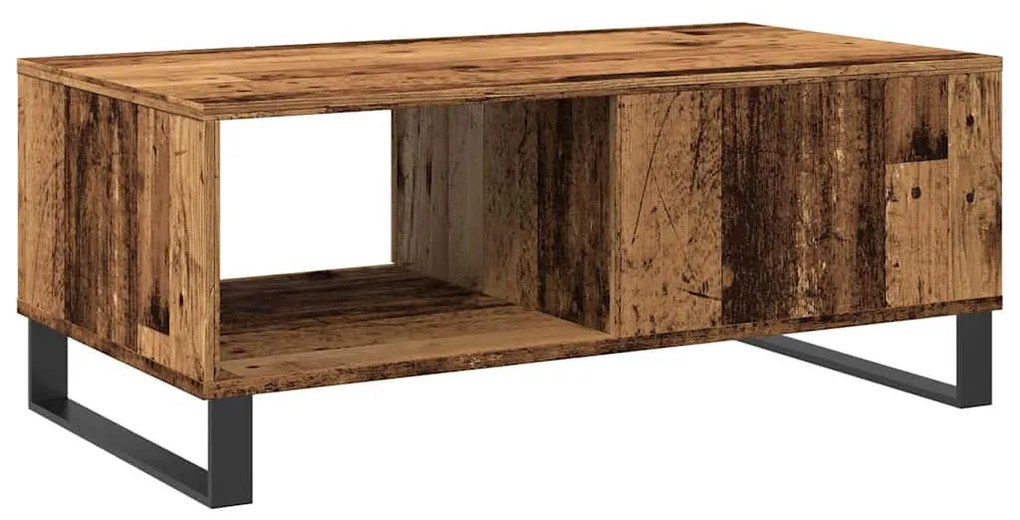 antik fa színű szerelt fa dohányzóasztal 90 x 50 x 36,5 cm