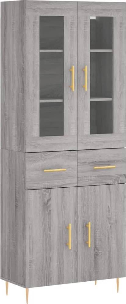 vidaXL szürke sonoma szerelt fa magasszekrény 69,5 x 34 x 180 cm