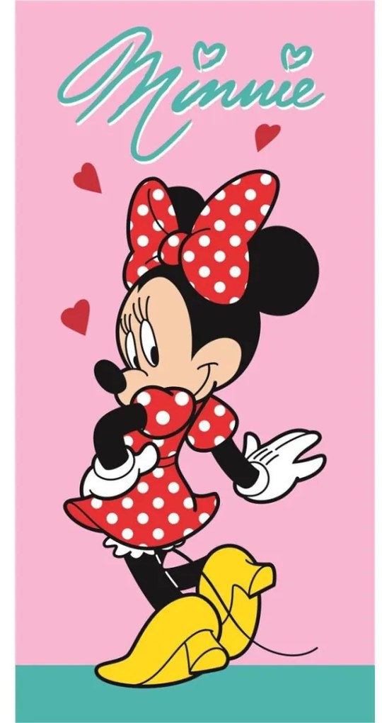 Disney Minnie Pretty in Polka fürdőlepedő, strand törölköző 70x140cm (Fast Dry)