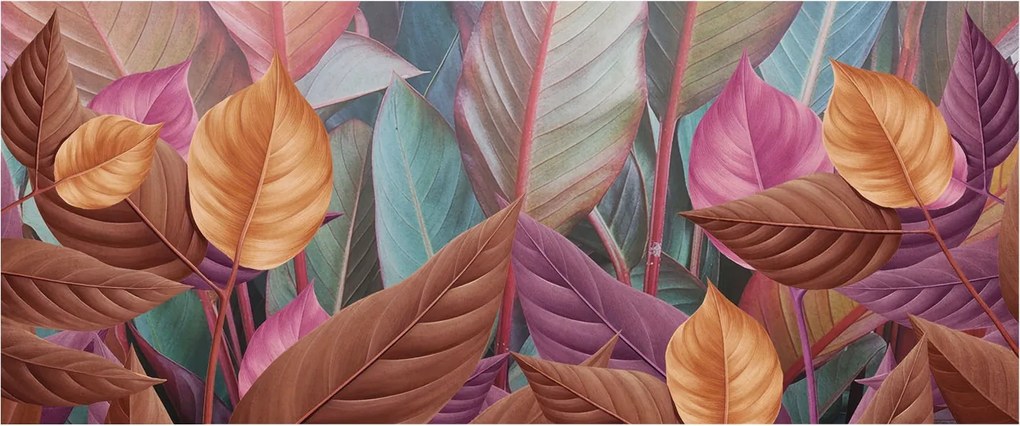 Fotótapéta Flizelin Dekoratív tapéta Színes levelek 250x104 Ragasztó