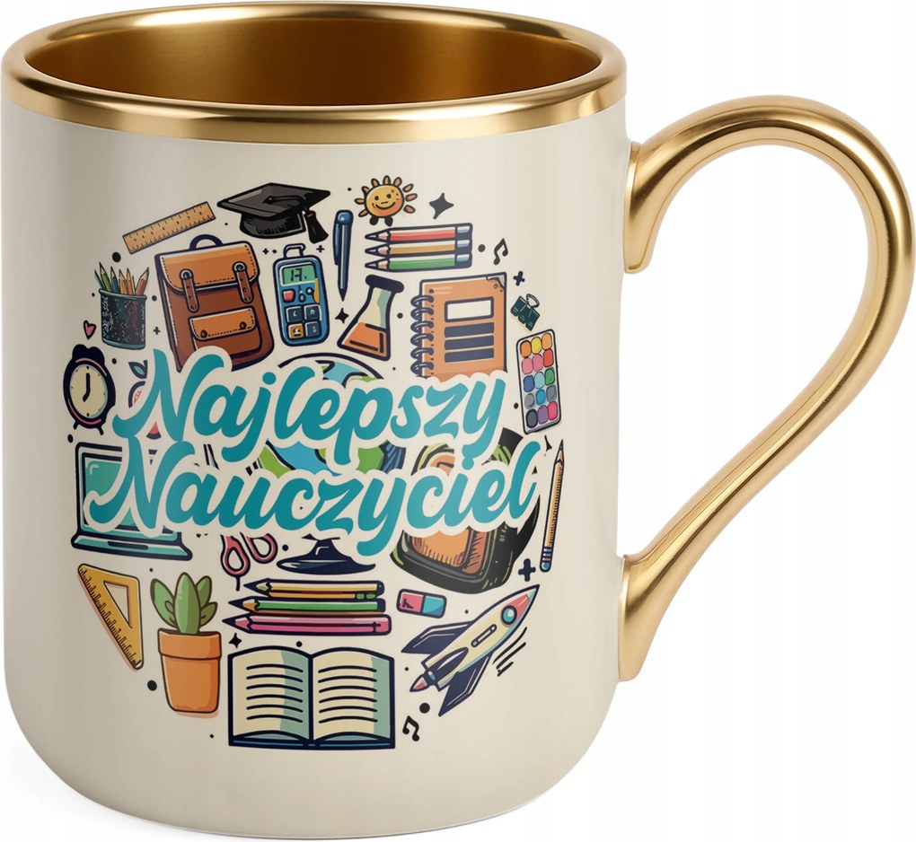 Prémium Bögre Arany Ecru Pedagógusnap Pedagógus Ajándék