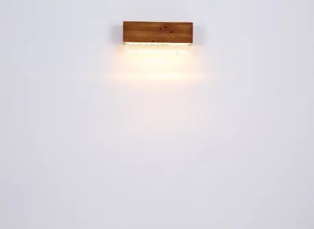 Globo 15554W Falilámpa fekete fém váz, barna fa test, opál akril búra, benne akril-kristály dekorral. SZxM:370x170, AL:110, inkl. 1xLED 12W 230V, 430lm 3000K