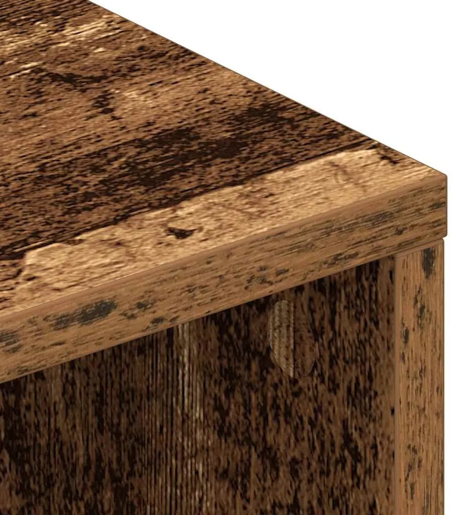 antik hatású szerelt fa TV-szekrény 100 x 40 x 40 cm