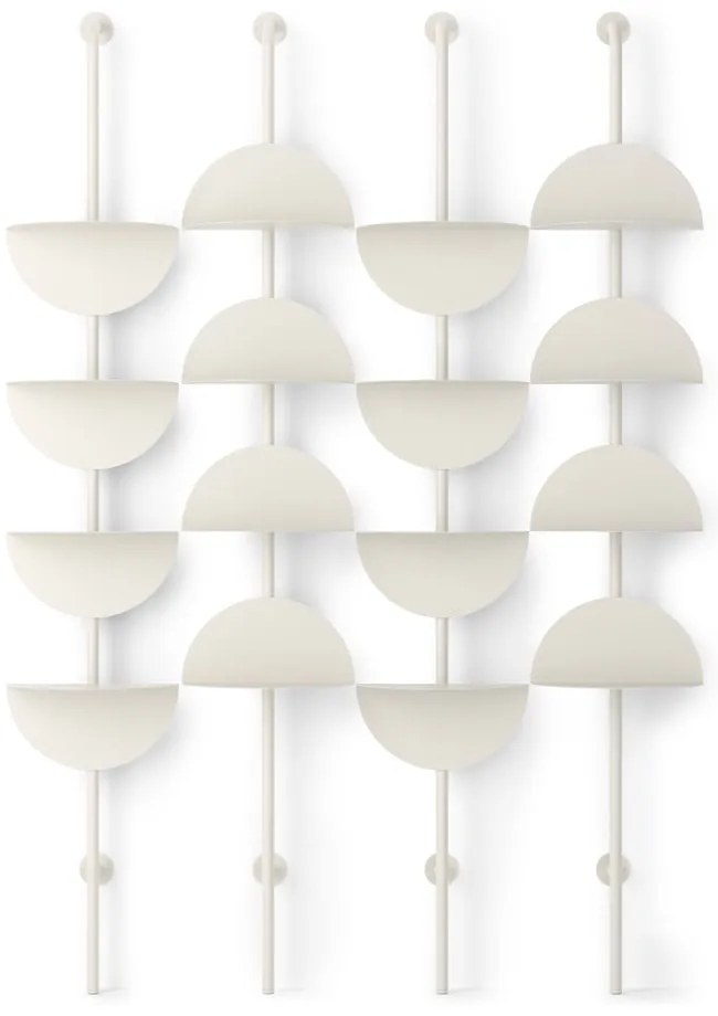 Matt fehér fém moduláris polcrendszer 27x203,5x35 cm Solis – Umbra