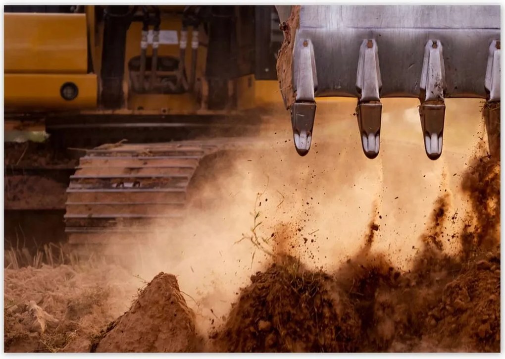 Poszterek 100x70 Kotrógép kanál földdel