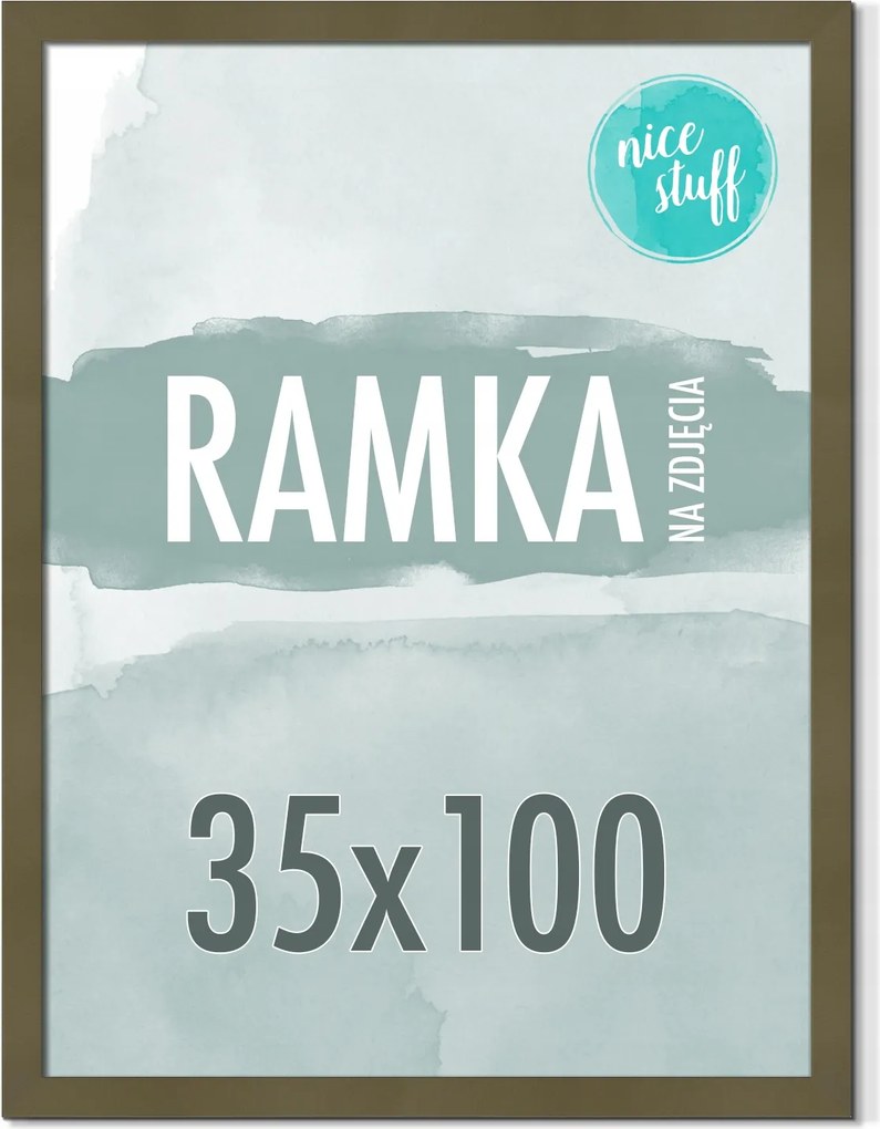 Képkeret 35x100 Képkeret 100x35 Poszter Képkeret Zöld Olíva