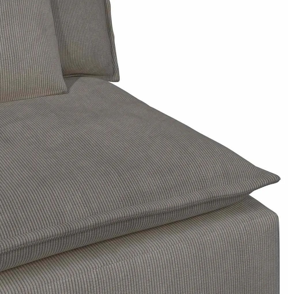 világosszürke moduláris kanapé karfás végmodul párnákkal 100 cm