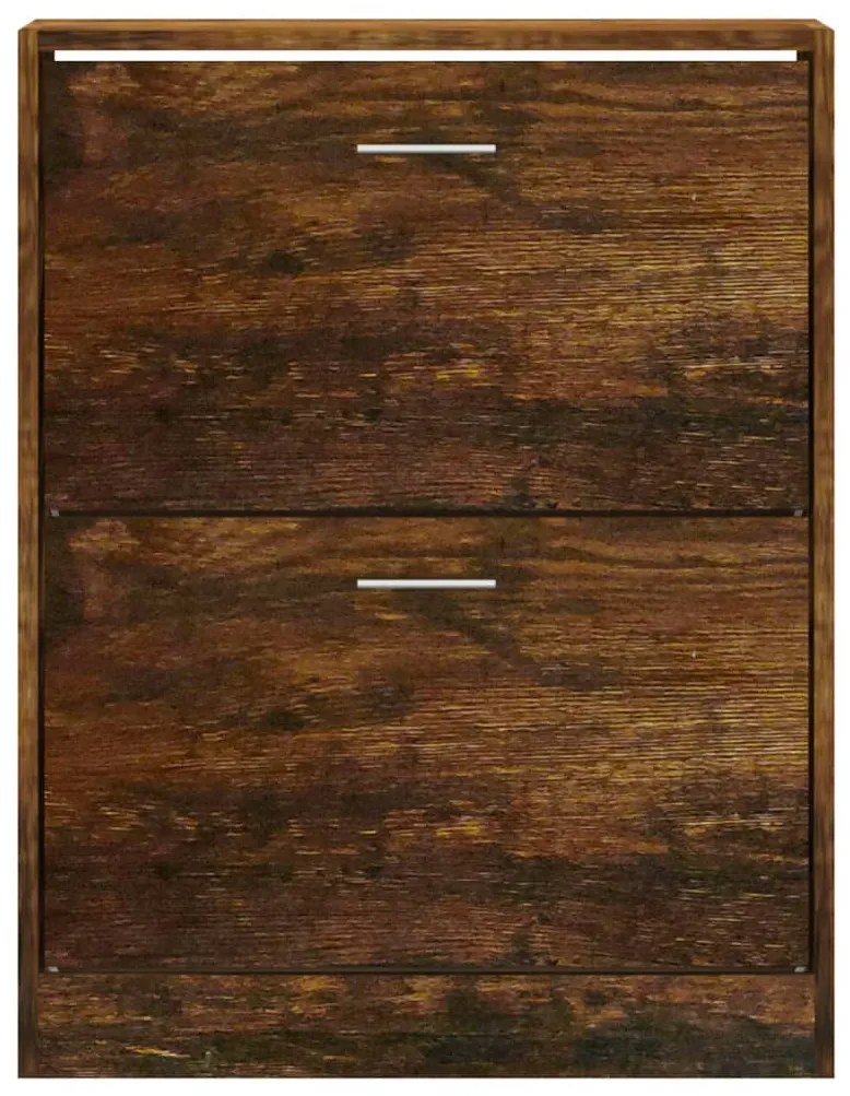 vidaXL füstös tölgy színű szerelt fa cipősszekrény 63x24x81 cm