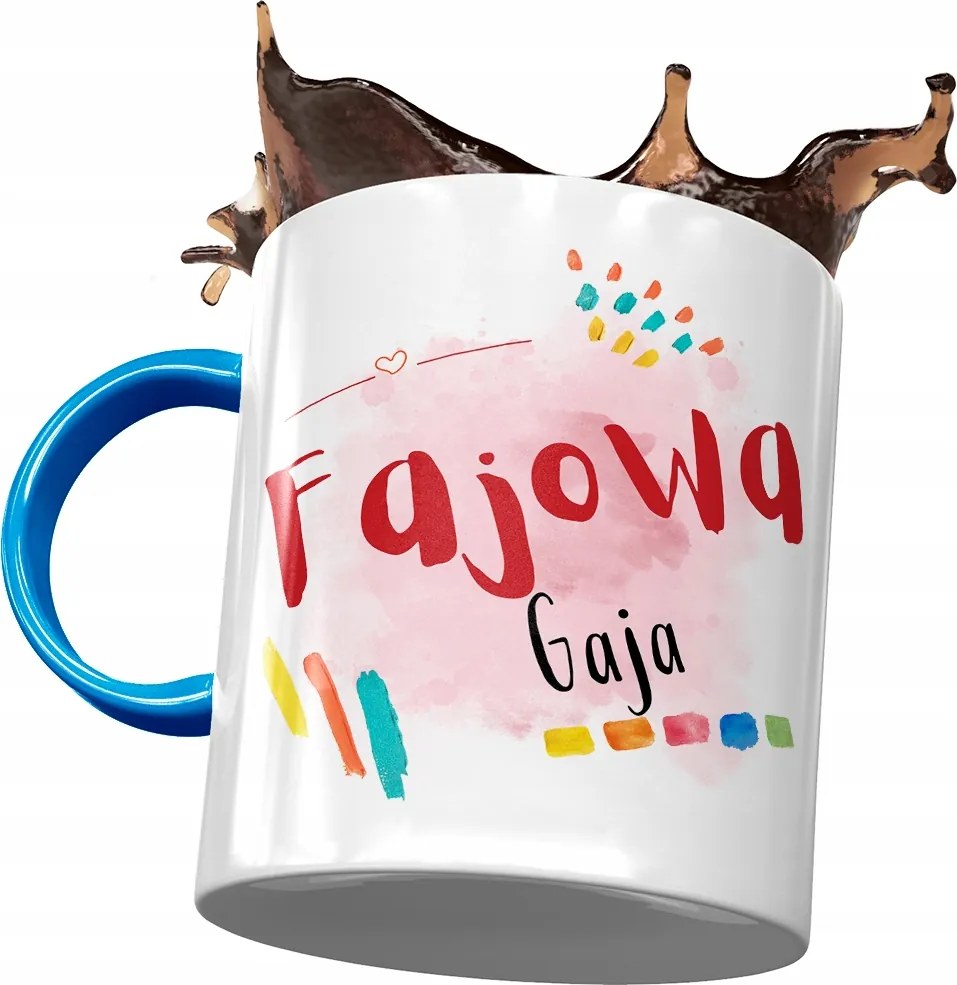 Kék Bögre Gaia Feleség Barátnő Ajándék Nyomtatott Fotóval