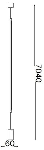 Ideal Lux - LED Állólámpa FILO LED/14W/230V 2700K CRI 90 réz