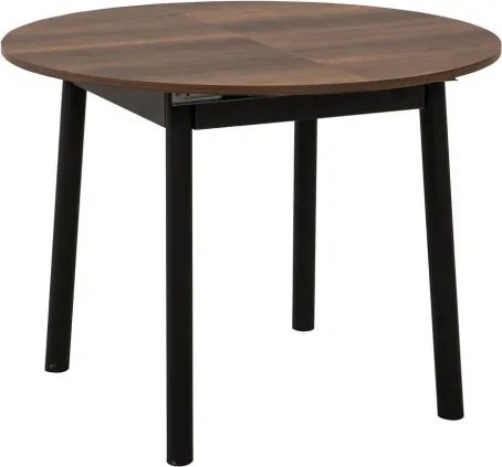 Oliver étkezőasztal, dió-fekete, 100 cm