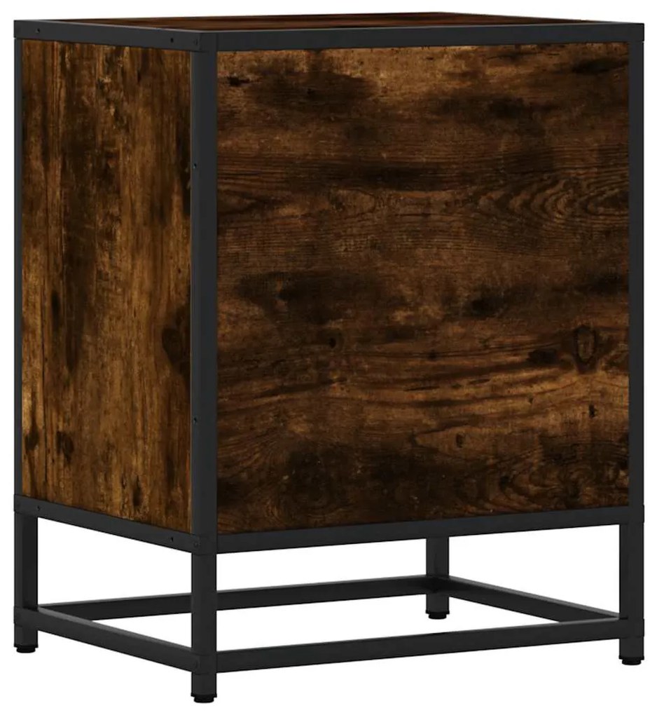 éjjeliszekrények 2 db füstölt tölgy 40x31x50 cm Gépi fa és fém
