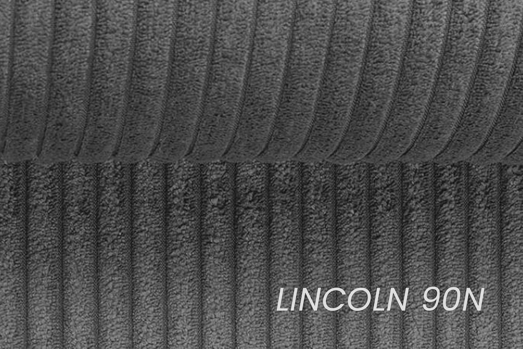 Avia L sarokkanapé ágyazható univerzális - szürke kordbársony Lincoln 90