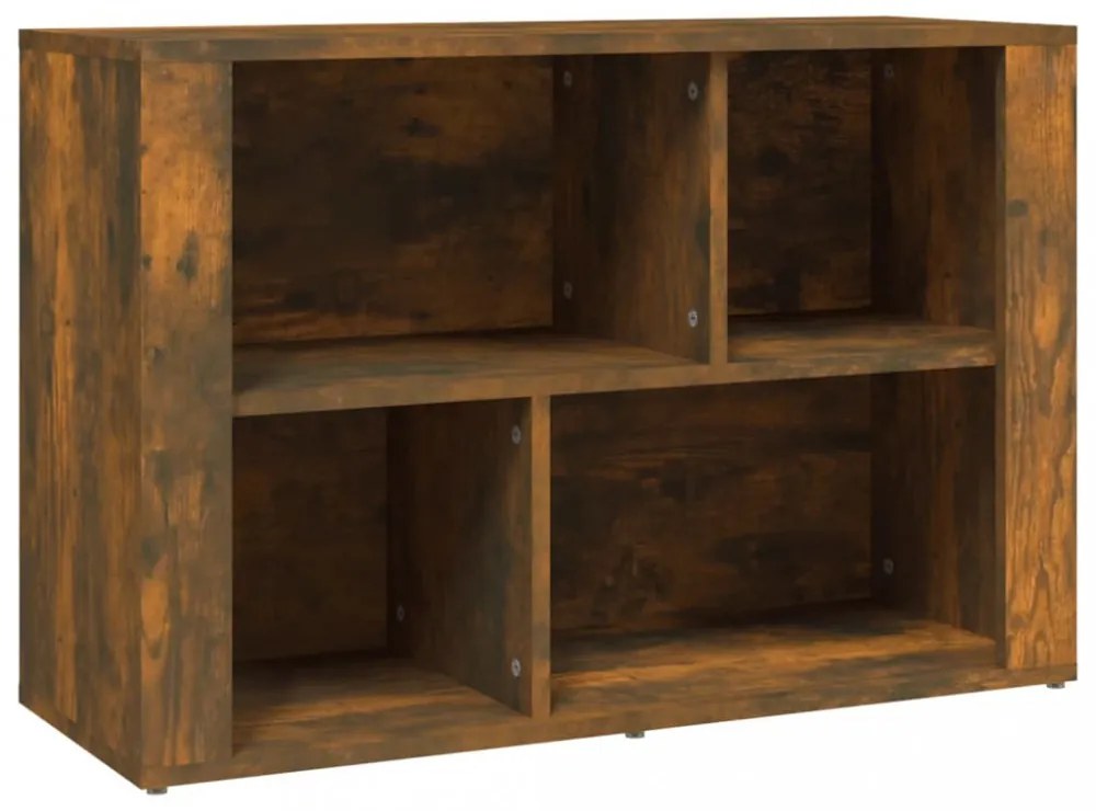 füstös tölgy színű szerelt fa tálalószekrény 80x30x54 cm