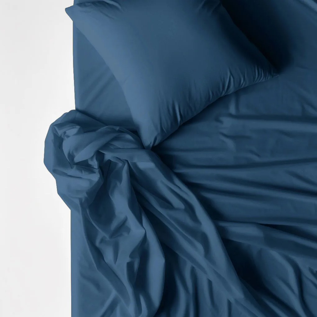 Goldea pamut ágyneműhuzat garnitúra - tengerészkék 240 x 220 és 2db 70 x 90 cm