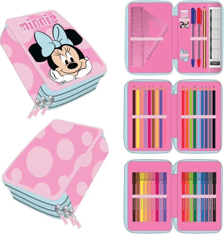 Disney Minnie Pink Dots tolltartó töltött 3 emeletes