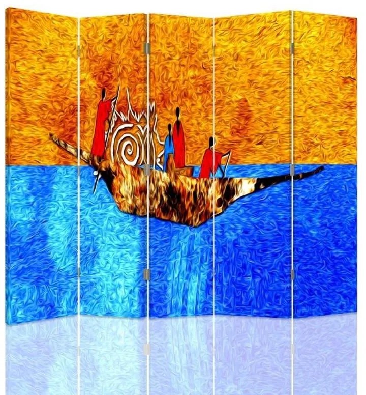 Gario Paraván Hajós utazás Méret: 180 x 170 cm, Kivitelezés: Forgó paraván 360°