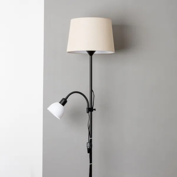 Brilagi - Állólámpa CERIA 1xE27/100W/230V + 1xE14/25W fekete/bézs