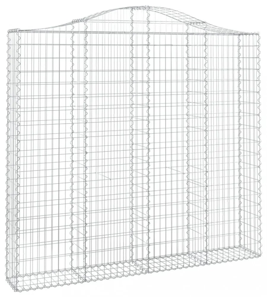 6 db íves horganyzott vas gabion kosár 200x30x180/200 cm