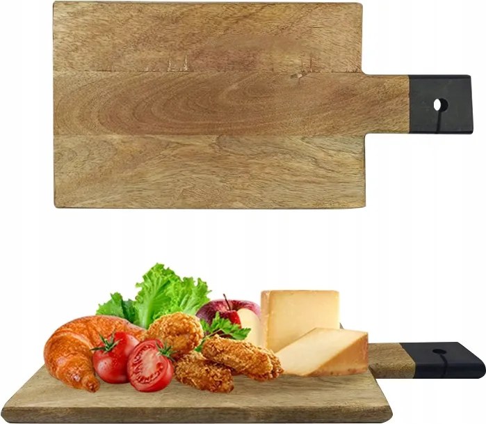 Fa Vágódeszka Nyéllel 40cm Konyhai