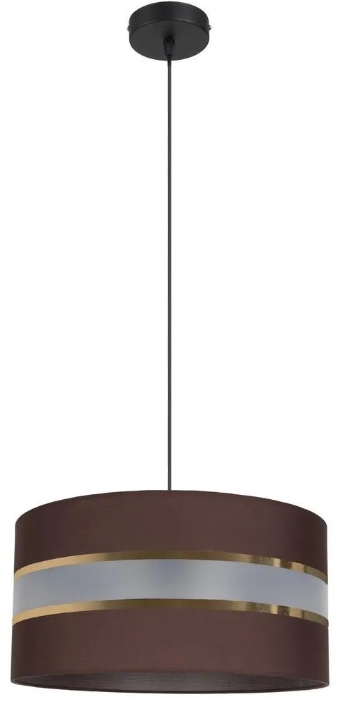 Csillár zsinóron CORAL 1xE27/60W/230V á. 40 cm barna