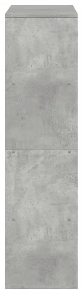 betonszürke szerelt fa térelválasztó 100 x 33 x 125,5 cm