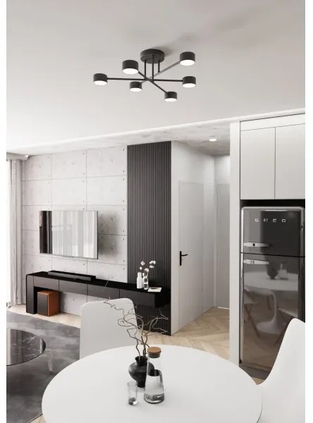 HALO felületre szerelt csillár 6xGX53/10W/230V fekete