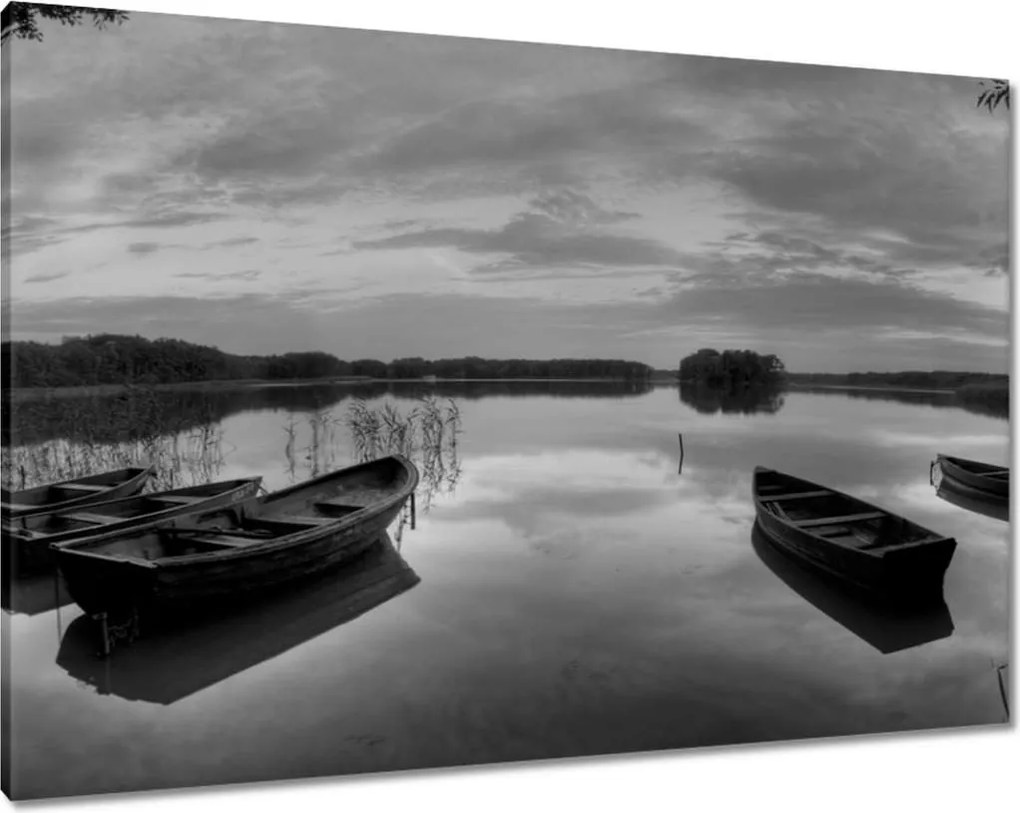 Vászonkép 100x70 Csónakok a tavon