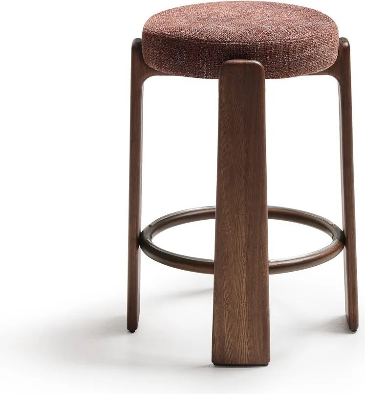 Barna-sötét natúr színű kőrisfa bárszék (ülésmagasság 75 cm) Granite – Kave Home