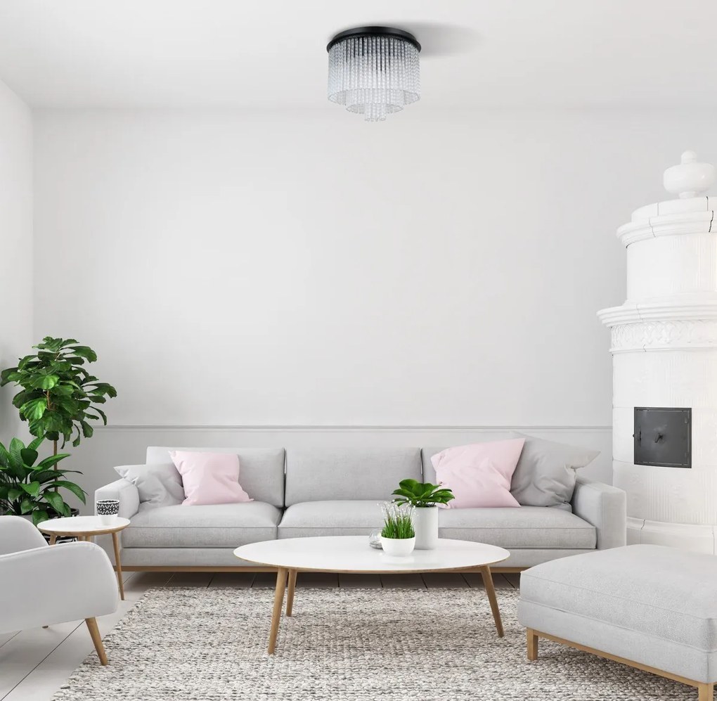 Italux glamour modern mennyezeti lámpa naute matt fekete itxplf-40931-7a-bk