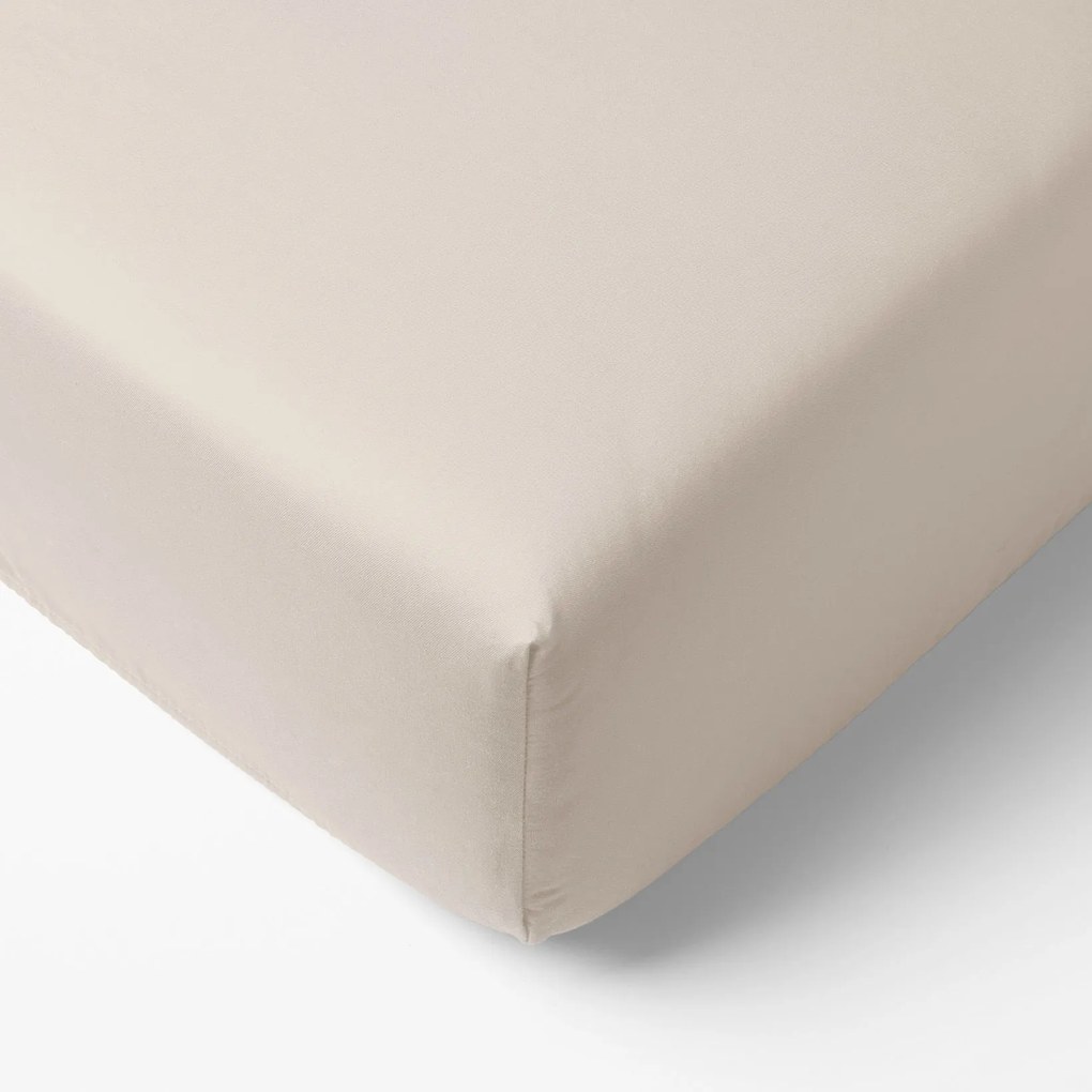 Goldea körgumis pamut lepedő - latte 80 x 160 cm